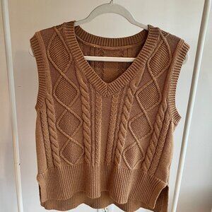 Light brown sweater vest